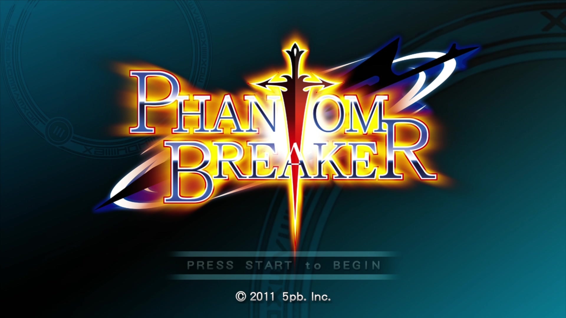 Phantom Breaker title screen for Xbox 360